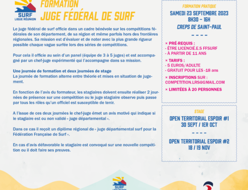 Formation Juge fédéral de Surf